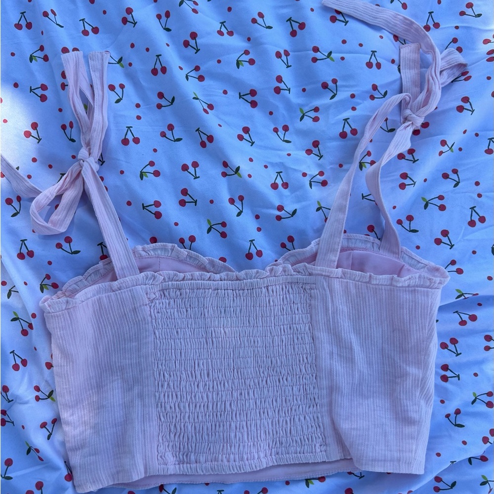 Light pink Princess Polly shoulder tie top